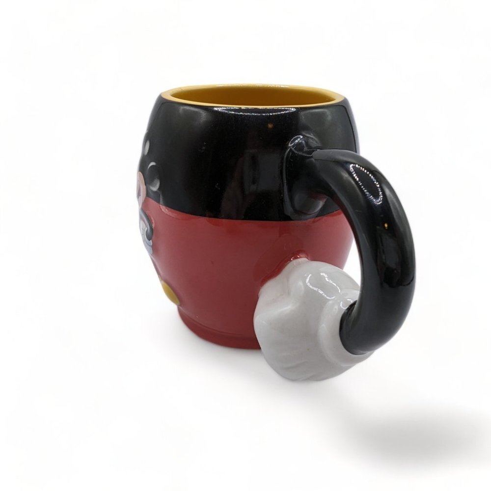 Vtg Authentic Disney Parks Mickey Mouse Mug~Ceramic Big Hand-Glove Handle Unique - Picture 4 of 12